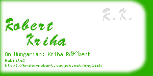 robert kriha business card